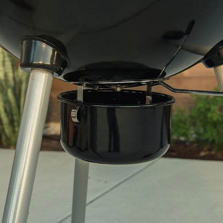 Megamaster 22.5 Inch Durable Built In Kettle Charcoal Outdoor Grill (Open Box)