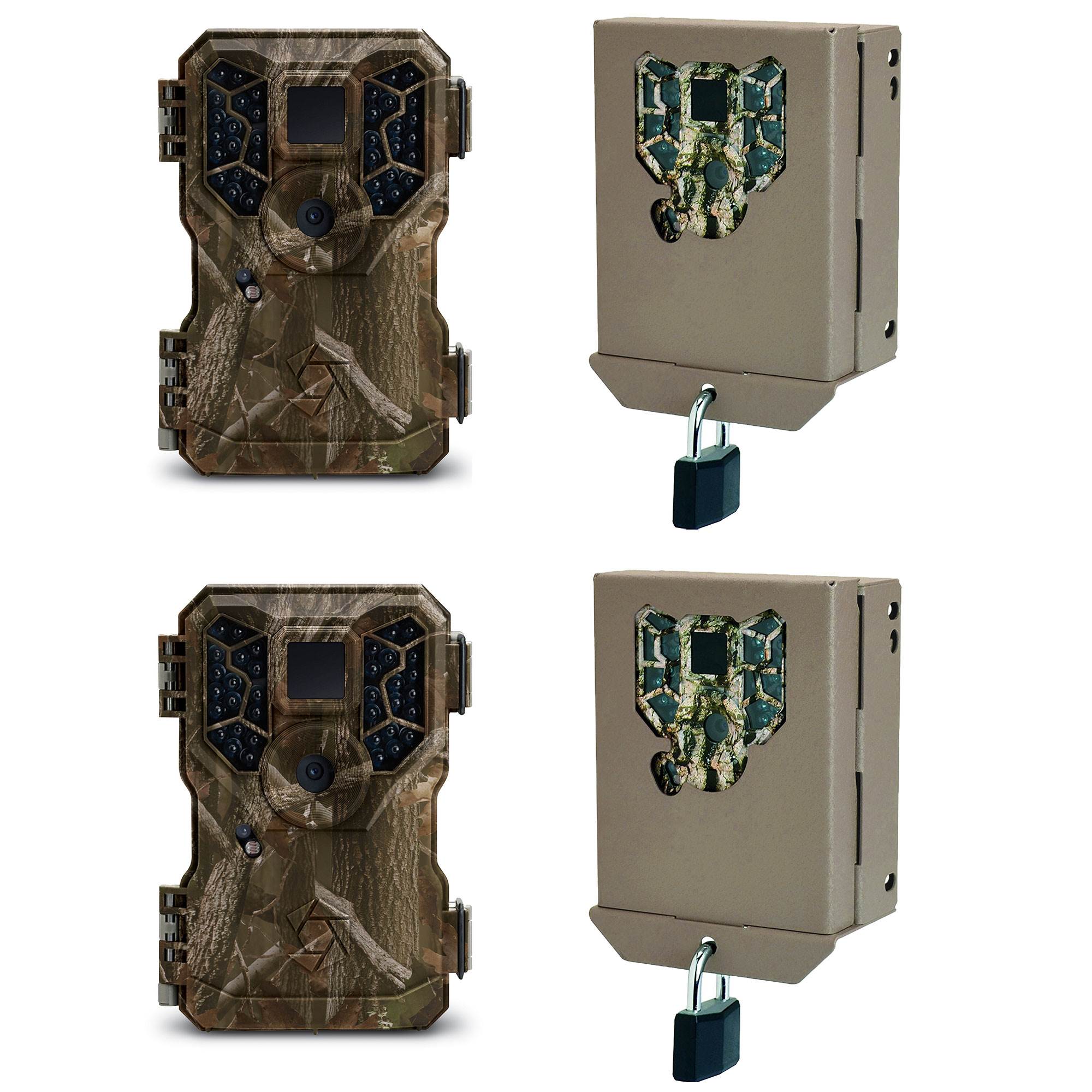 Stealth Cam GSM 8MP No Glo Mini Infrared Game Camera and Security Case (2 Pack)