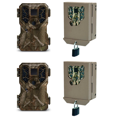 Stealth Cam GSM 8MP No Glo Mini Infrared Game Camera and Security Case (2 Pack)
