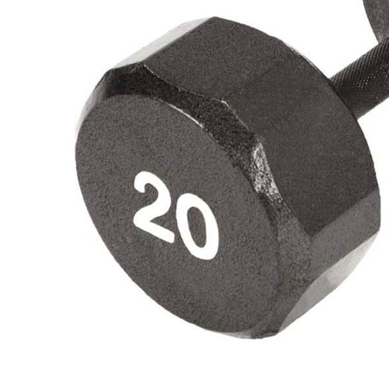Marcy Pro TSA Hex 20 Pound Home Gym Iron Free Weight Single Dumbbell, Black (1)