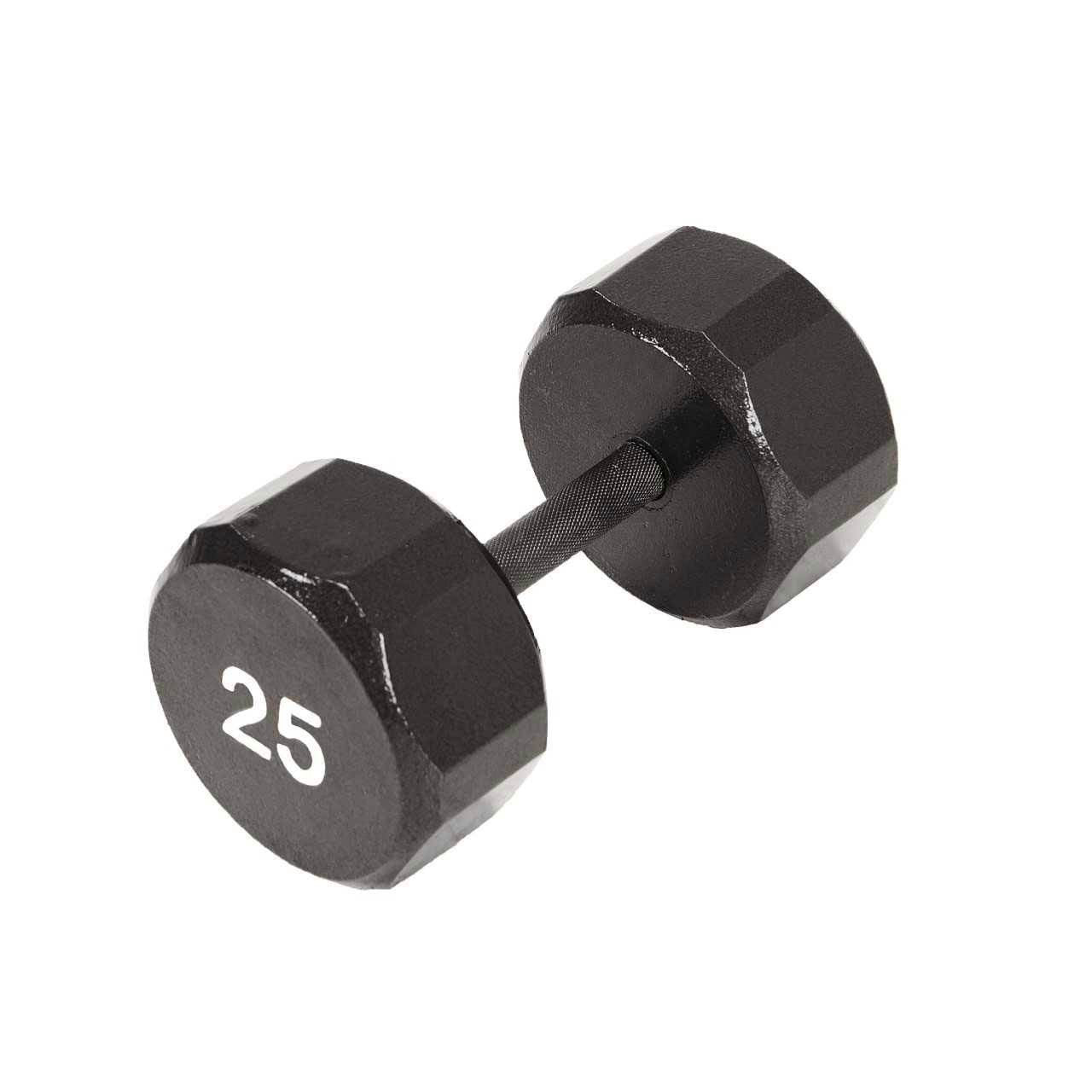 Marcy Pro TSA Hex 25 Pound Home Gym Iron Free Weight Single Dumbbell, Black (1)