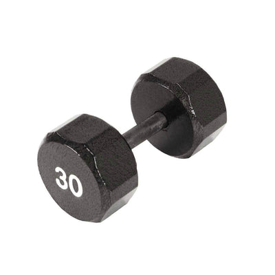 Marcy Pro TSA Hex 30 Pound Home Gym Iron Free Weight Single Dumbbell, Black (1)