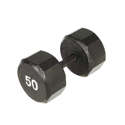Marcy Pro TSA Hex 50 Pound Home Gym Iron Free Weight Single Dumbbell, Black (1)