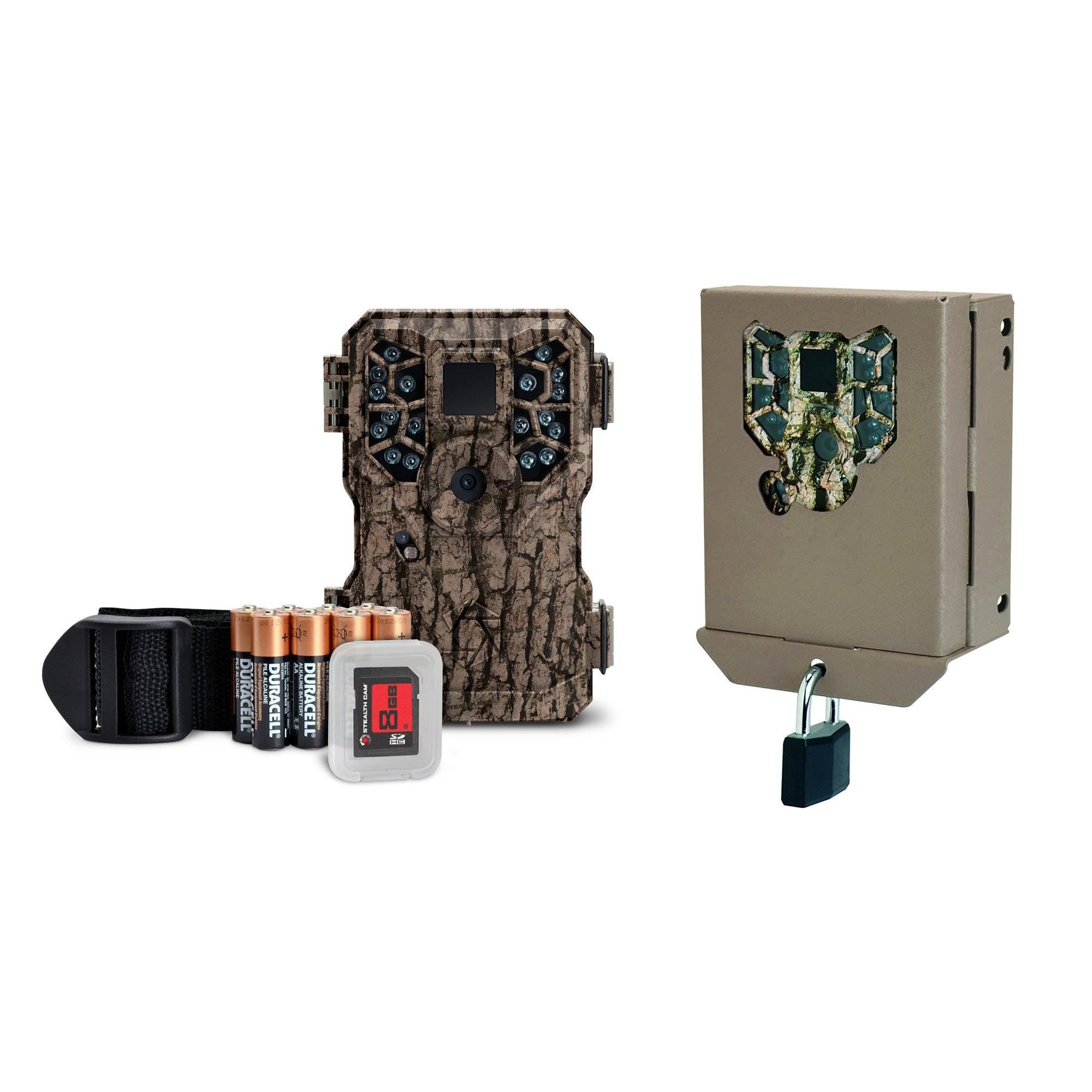 Stealth Cam 8MP Infrared Scouting Game Trail Camera w/ SD Card and Security Case