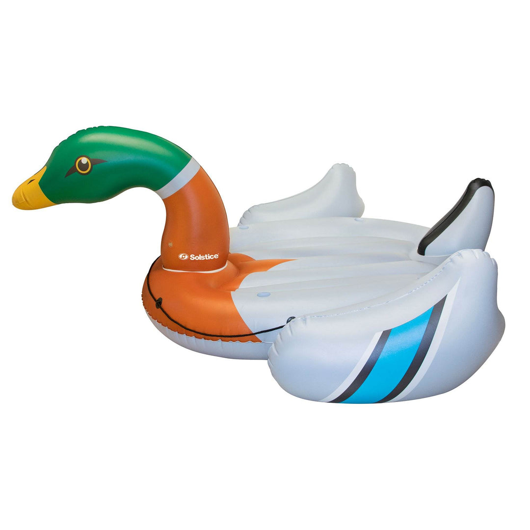 Solstice Swimline Giant Mallard Duck Inflatable Ride On Lake Pool Float Raft