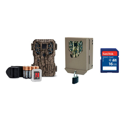 Stealth Cam 8MP IR Scouting Game Trail Camera with SD Card Pair & Security Case