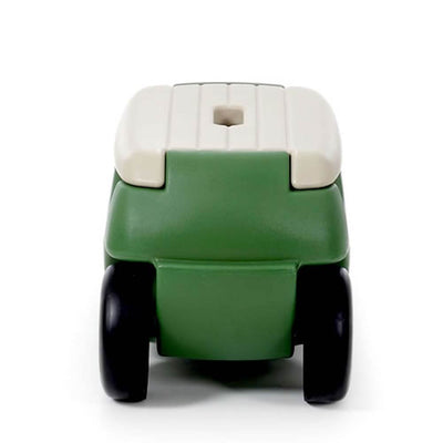 Step2 Durable Plastic Mobile Yard Cart Storage Hopper w/ Work Seat, Green (Used)