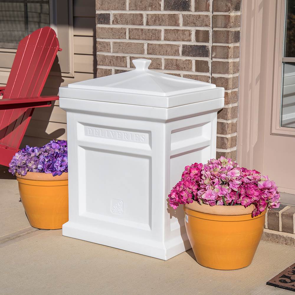 Step2 Durable Hard Plastic Express Parcel Package Delivery & Storage Box, White