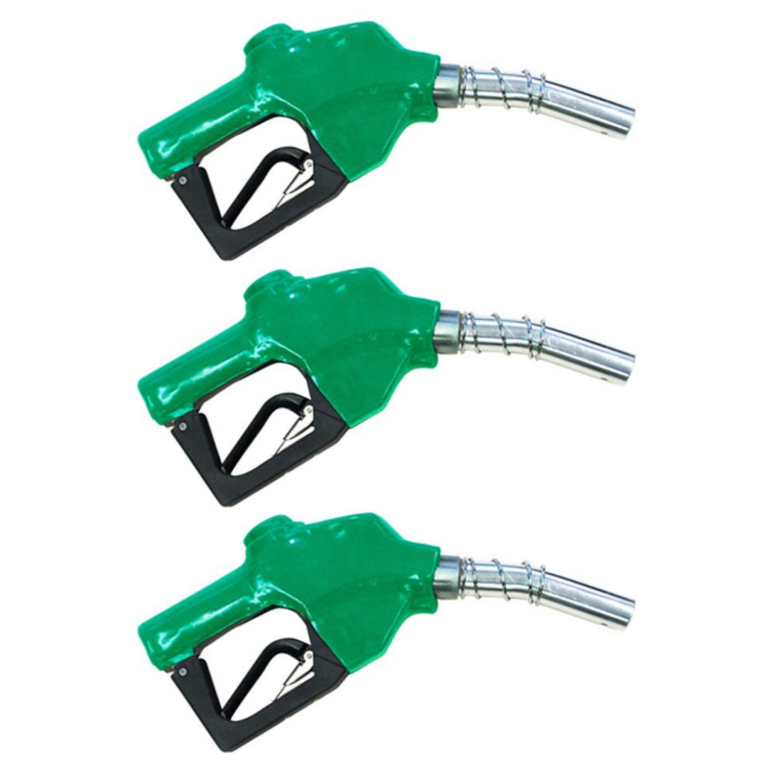 Apache Automatic Replacement Diesel Fuel Pump Transfer Nozzle, Green (3 Pack) - VMInnovations
