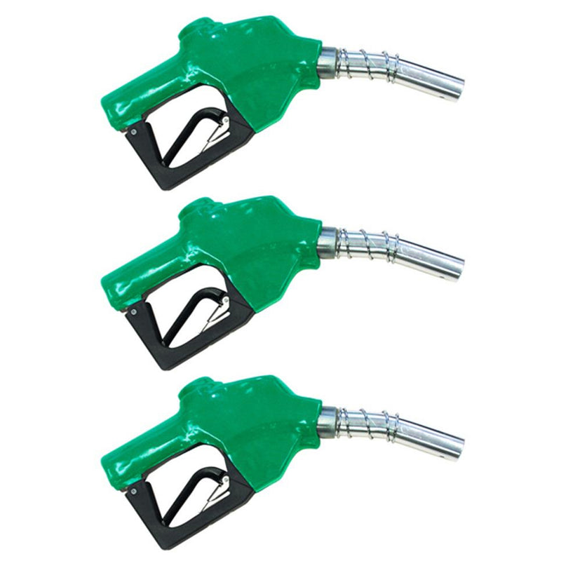 Apache Automatic Replacement Diesel Fuel Pump Transfer Nozzle, Green (3 Pack)