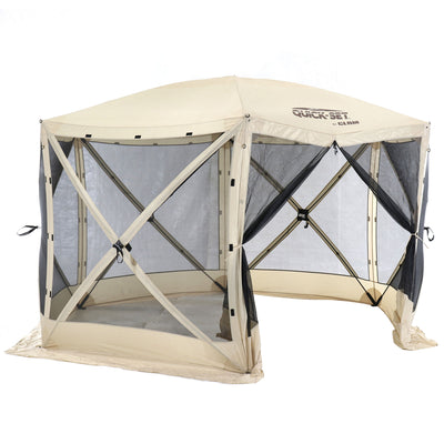 CLAM Quick-Set Escape Portable Outdoor Gazebo Canopy, Tan (Open Box) - VMInnovations