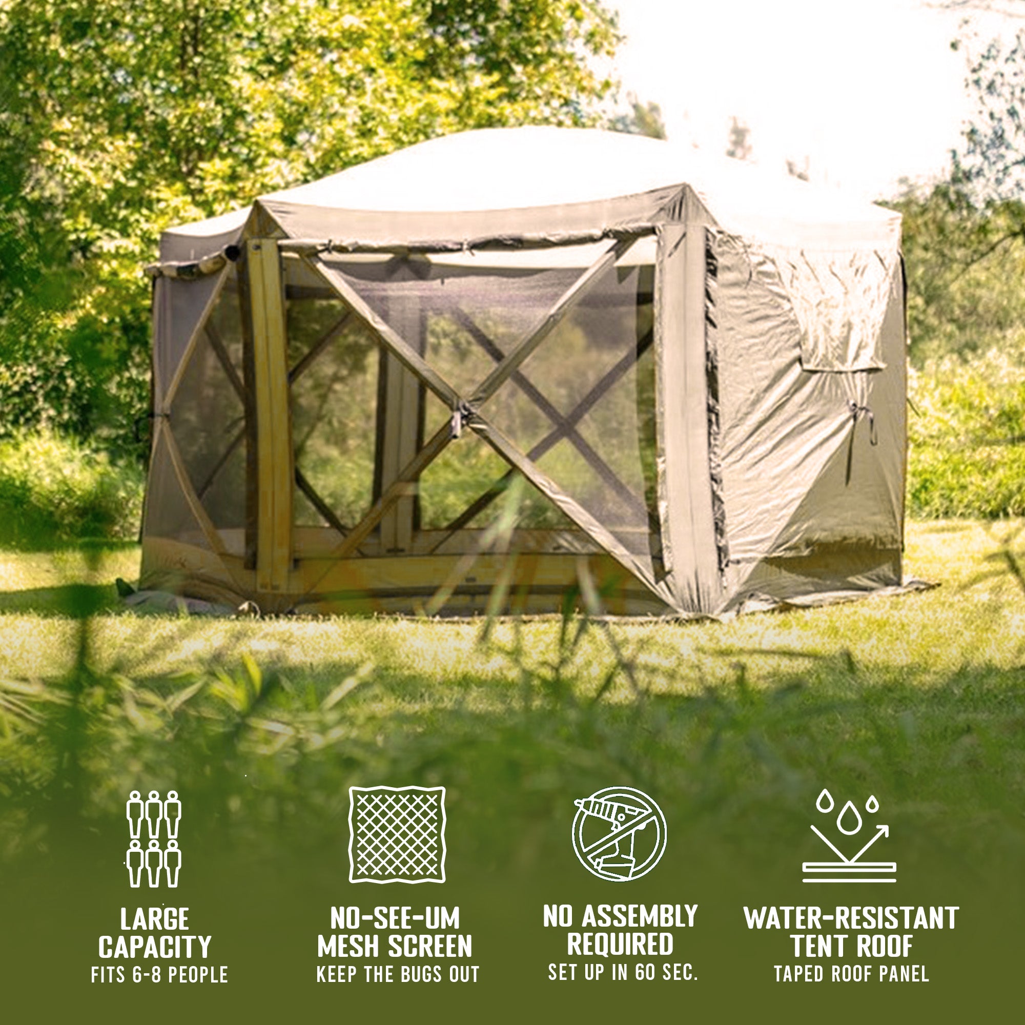 Clam Quick Set Escape Portable Camping Gazebo Canopy Shelter Screen (2 Pack) - VMInnovations