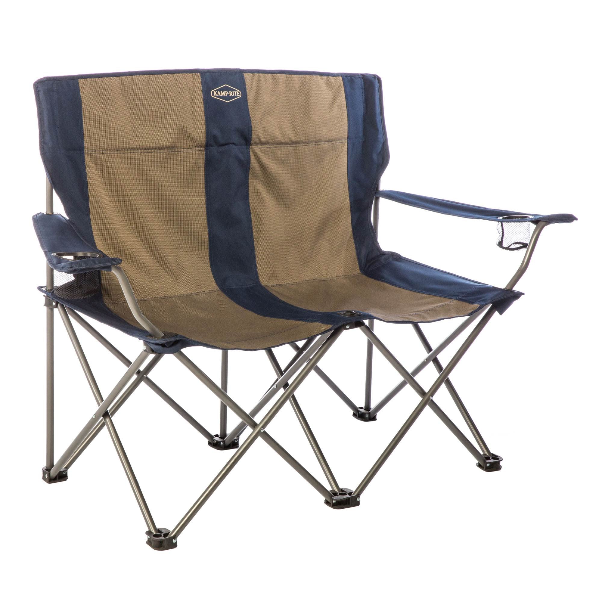 Kamp-Rite 2 Person Outdoor Tailgating Camping Double Folding Lawn Chair (4 Pack)