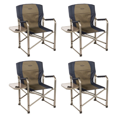 Kamp-Rite CC105 Tailgating Camp Folding Directors Chair with Side Table (4 Pack) - VMInnovations