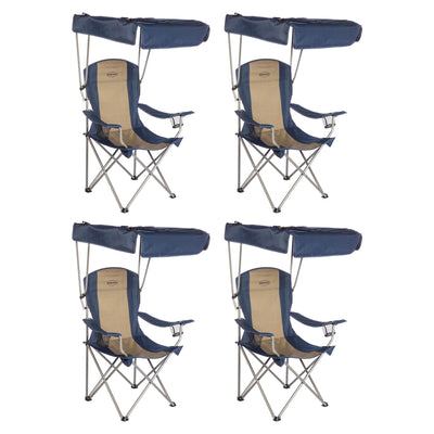 Kamp-Rite Outdoor Tailgating Camping Shade Canopy Folding Lawn Chair (4 Pack)