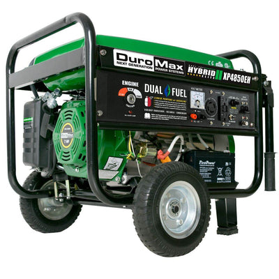 DuroMax Durable 4850 Watt Dual Fuel Hybrid Generator w/ Electric Start(Open Box)