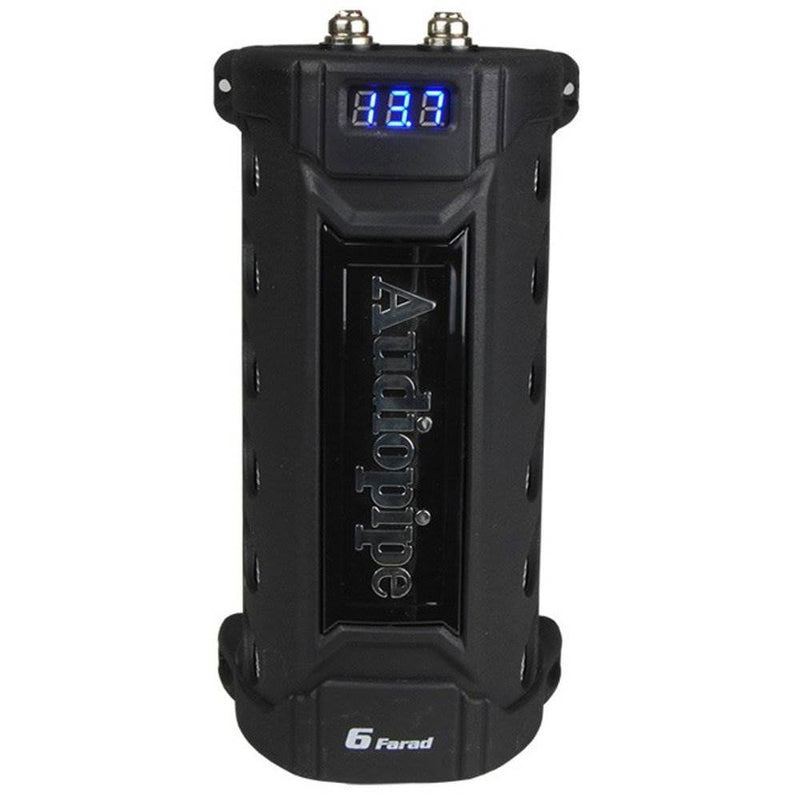 Audiopipe 6 Farad Power Car Audio Capacitor Digital Display Black (Open Box)
