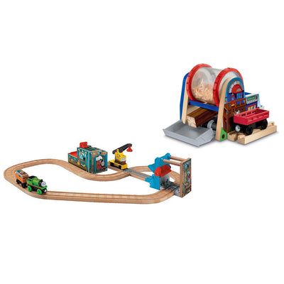 Fisher Price Thomas & Friends at the Scrapyard Wooden Train Set & Wood Chipper