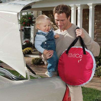 KidCo PeaPod Portable Toddler Travel Bed & Storage Bag, Cranberry (Open Box) - VMInnovations