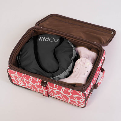 KidCo PeaPod Portable Toddler Travel Bed & Storage Bag, Cranberry (Open Box) - VMInnovations