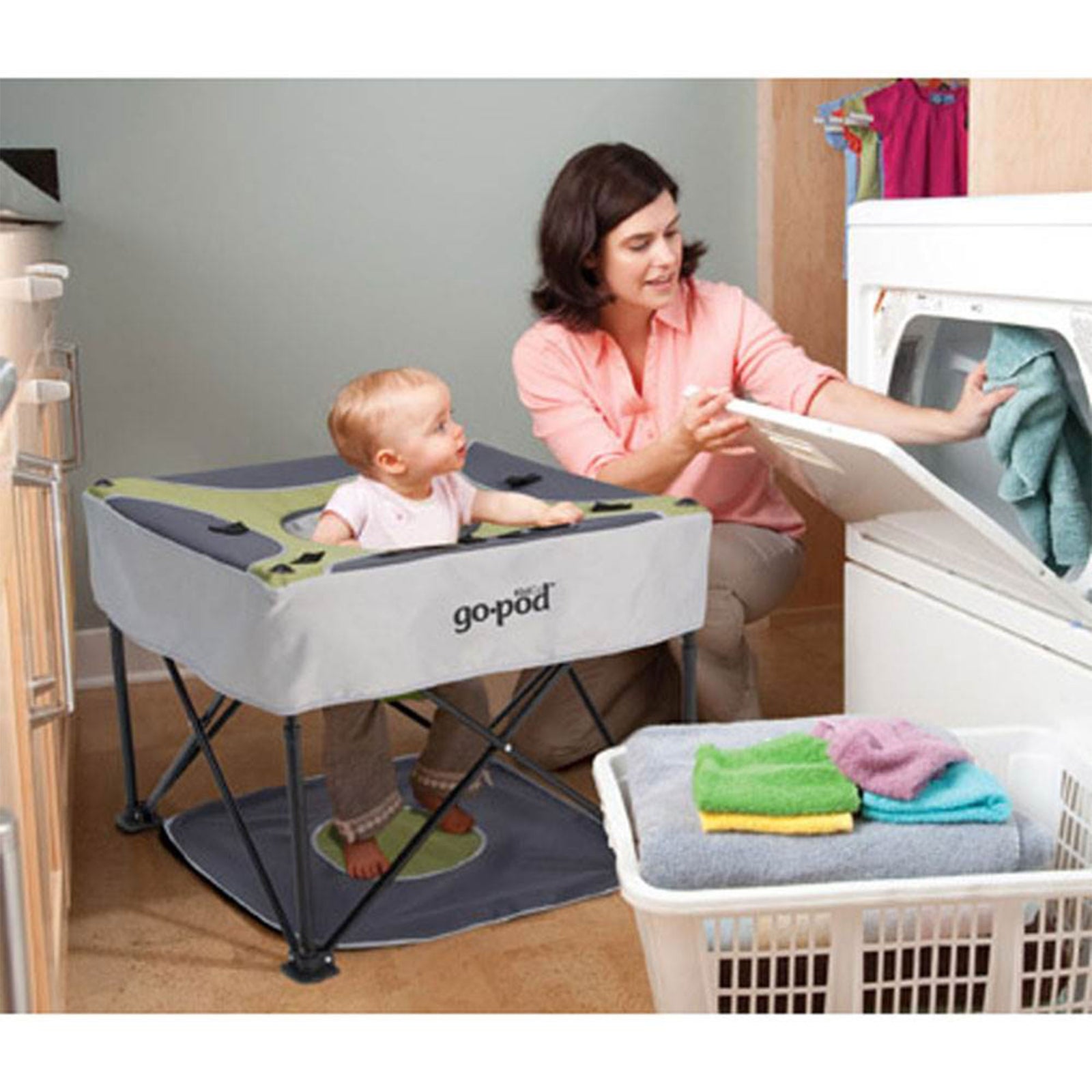 GoPod Adjustable Height Travel Activity Seat with Cupholder (Open Box) - VMInnovations