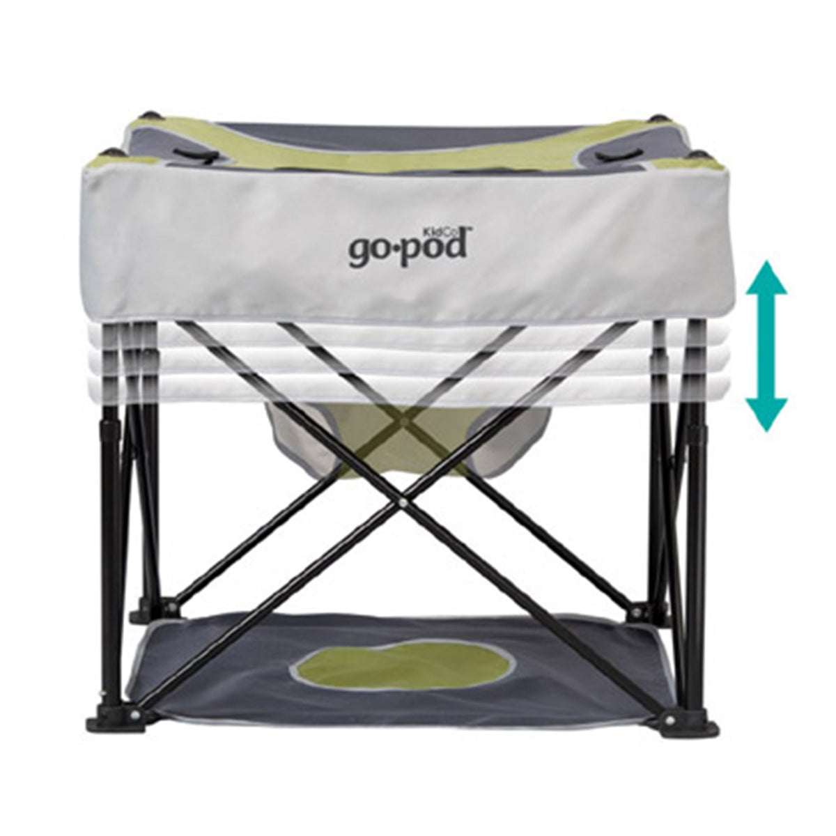 KidCo GoPod Adjustable Height Travel Activity Seat with Floor Mat, Pistachio