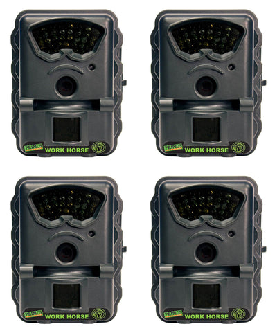 Primos Work Horse 3MP Infrared Trail Camera (Certified Refurbished) (4 Pack)