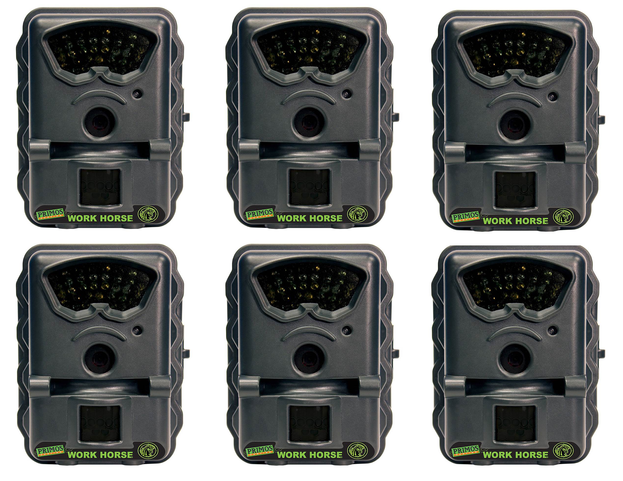 Primos Work Horse 3MP Infrared Trail Camera (Certified Refurbished) (6 Pack)