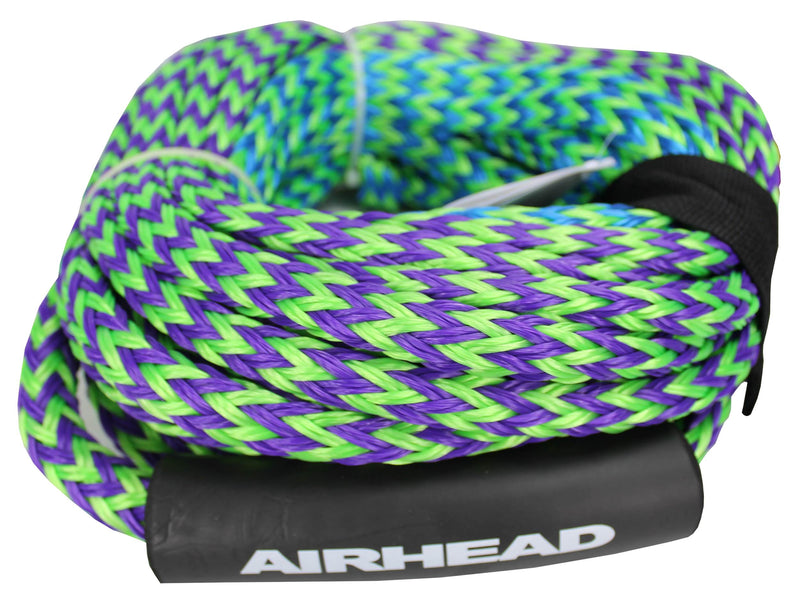 Airhead Mega Slice Inflatable 4 Rider Towable Tube Water Raft with 60ft. Rope