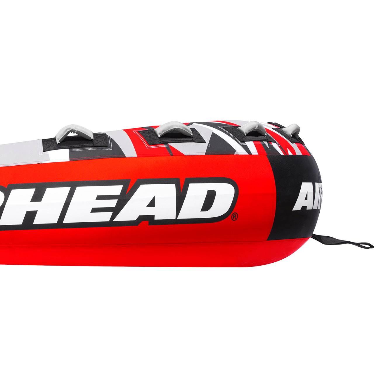 Airhead Mega Slice Inflatable 4 Rider Raft with Tow Rope Buoy Ball and Pump