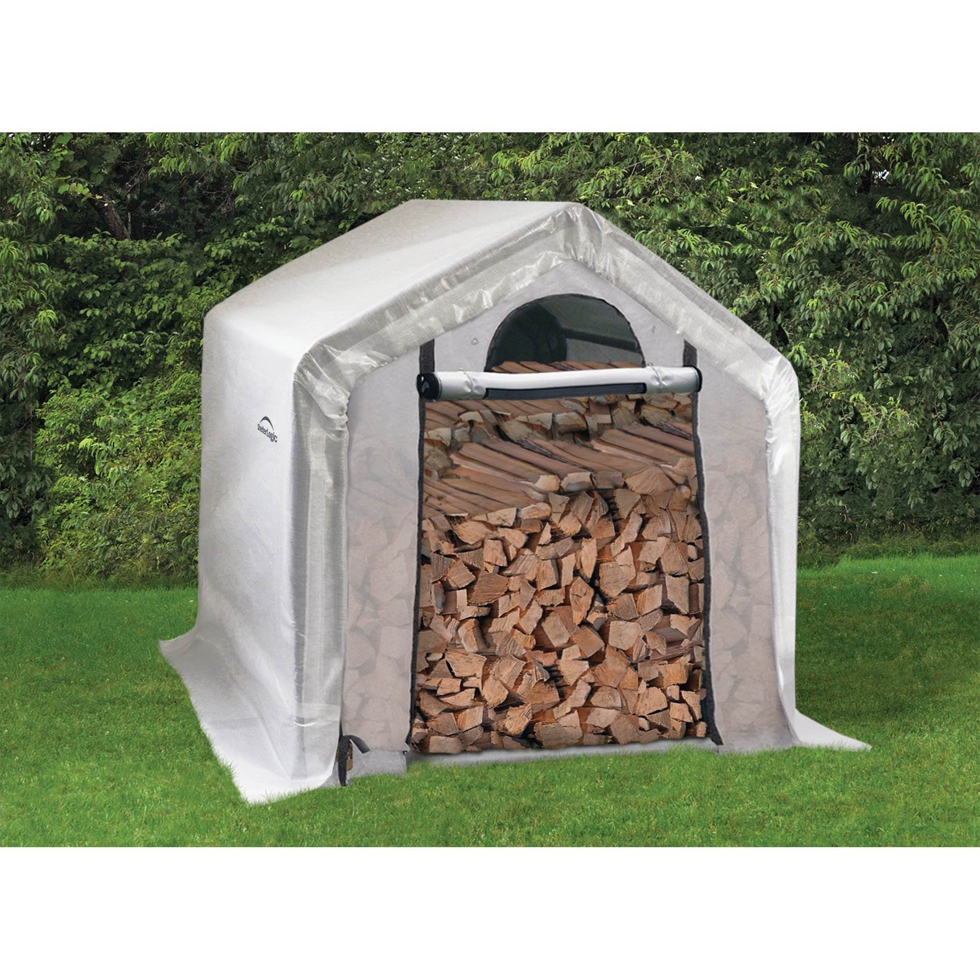 ShelterLogic 3.5 x 5-Foot Firewood Storage Canopy Seasoning Shed (Used)