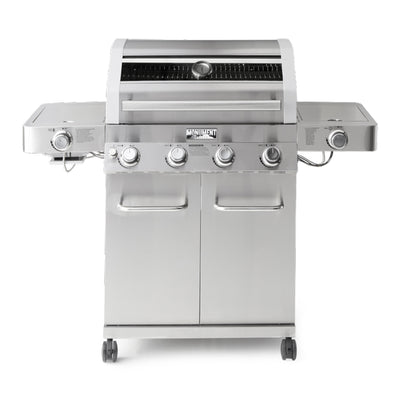 Monument Grills Clearview Lid 4 Burner w/ Side Burner Propane Grill (Open Box)