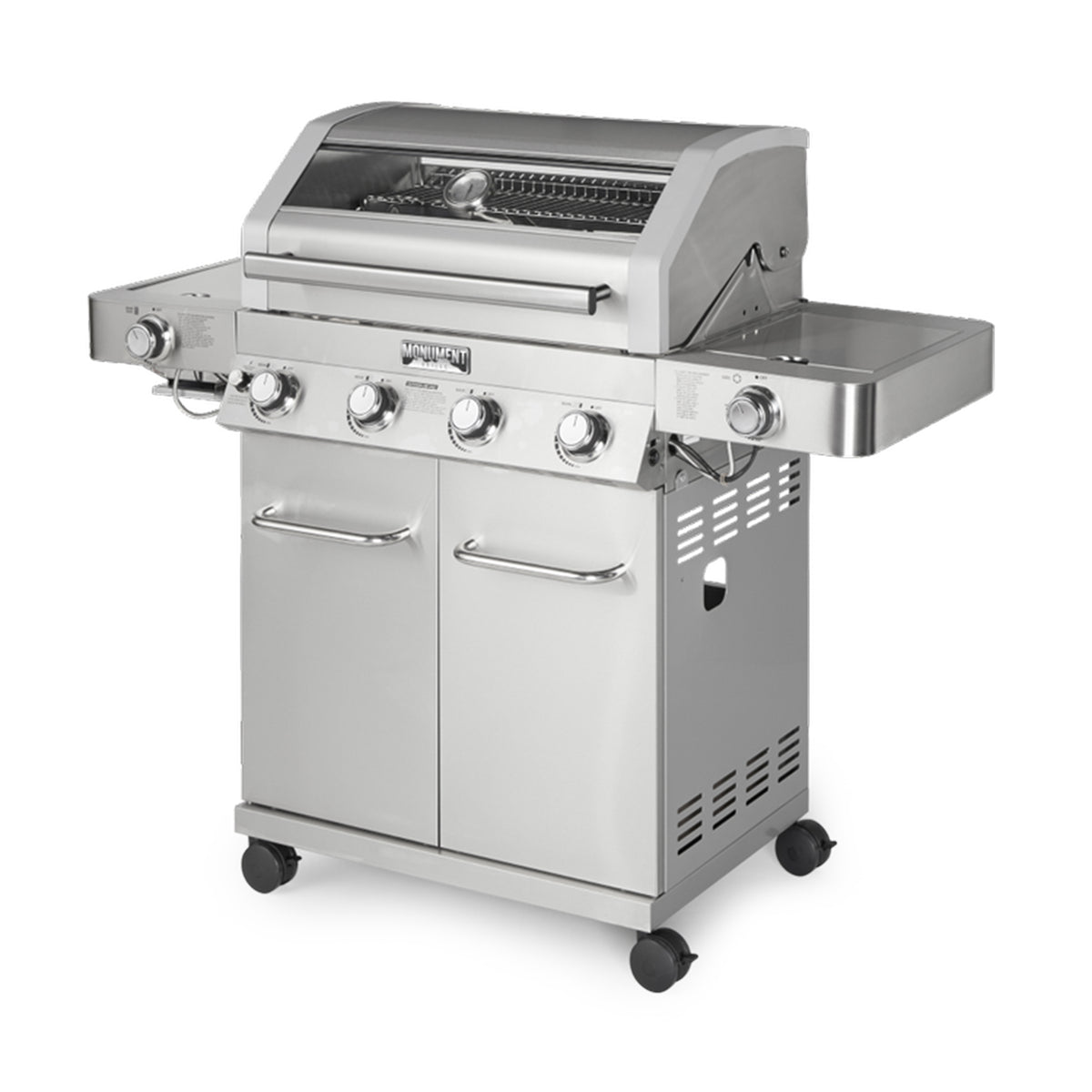Monument Grills Clearview Lid 4 Burner w/ Side Burner Propane Grill (Open Box)