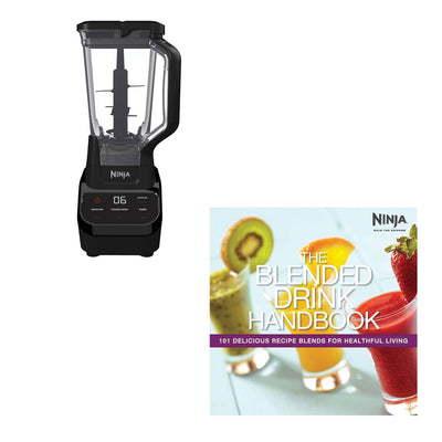 Ninja Professional Blender (Certified Refurbished) + Drink Healthy Recipe Book