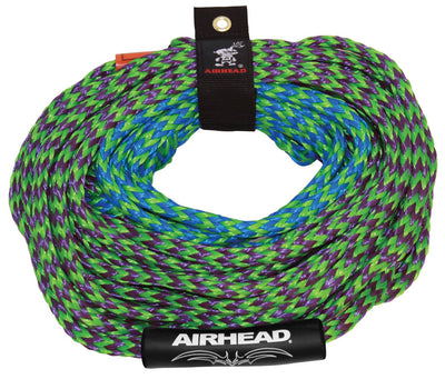 Airhead Mega Slice Inflatable 4 Rider Raft w/ 2 Section Tow Rope & Electric Pump