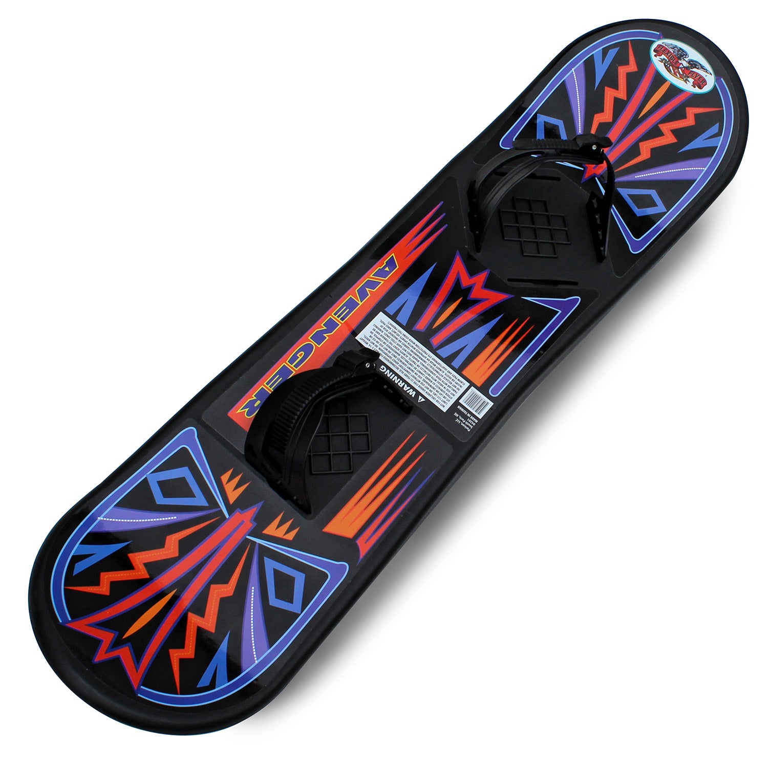 Flexible Flyer Avenger Kids & Teens Plastic Snowboard with Foot Straps(Open Box)