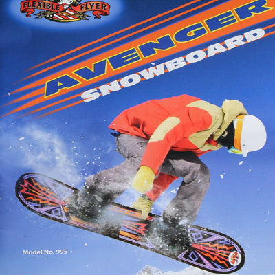 Flexible Flyer Avenger Kids & Teens Plastic Snowboard with Foot Straps(Open Box)