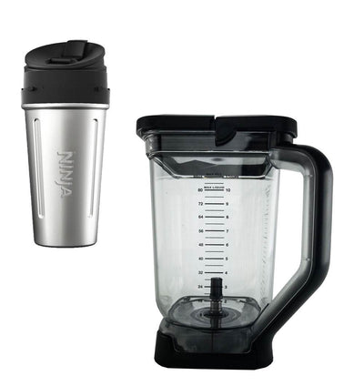 Ninja 88 Ounce Pitcher w/ Lid + 24 Oz Stainless Steel Cup w/ Sip & Seal Lid