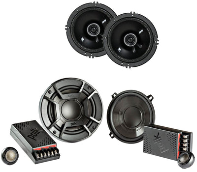 Polk Audio 5.25" 300 Watt 2 Way + Kicker 6.5" 240 Watt 2-Way Car Audio Speakers