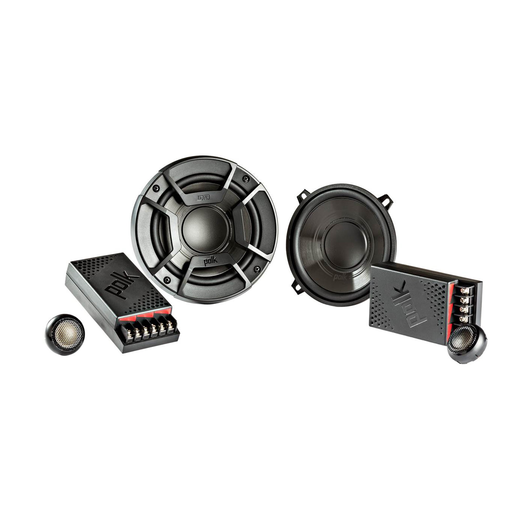Polk Audio 5.25" 300 Watt 2 Way + Boss 6x9" 3 Way Chaos Exxtreme Car Speakers