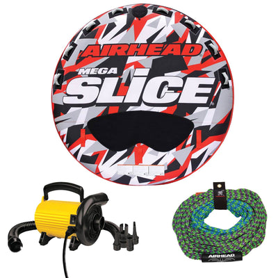 Sportsstuff Stunt Flyer 1-2 Person Inflatable Towable Tube w/ Tow Rope and Pump