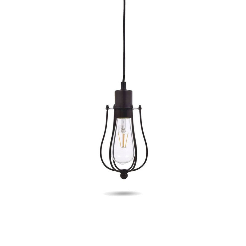 Sylvania 75513 Lowell Cage Dimmable Pendant Dining Room Light, Black (4 Pack)