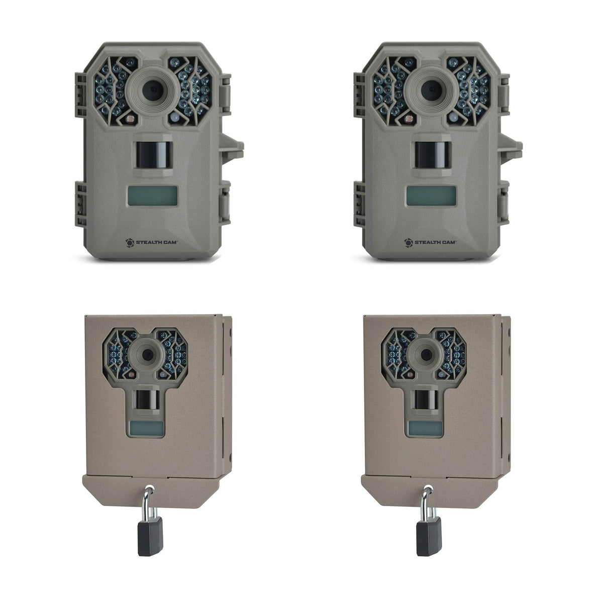 Stealth Cam Trail Camera HD Video and Cam Steel Camera Box G Series Cam (2 pack)