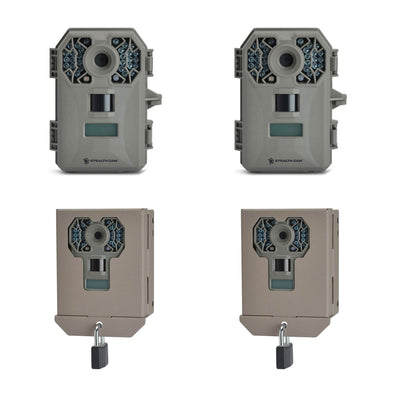 Stealth Cam Trail Camera HD Video and Cam Steel Camera Box G Series Cam (2 pack)