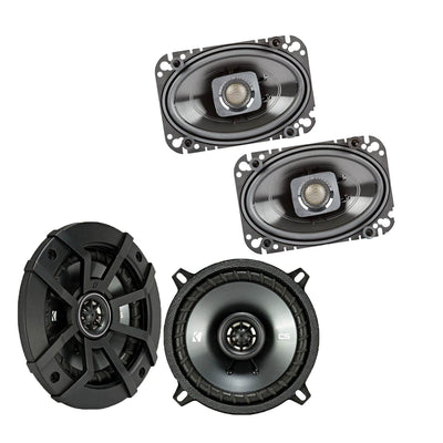 Polk Audio 150W Coaxial Speakers with Kicker 225W Coaxial Car Audio Speakers