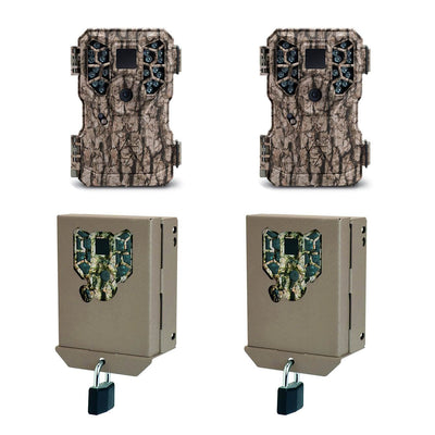 Stealth Cam Mini Game Trail Camera and Trail Camera Steel Security Box (2 pack)