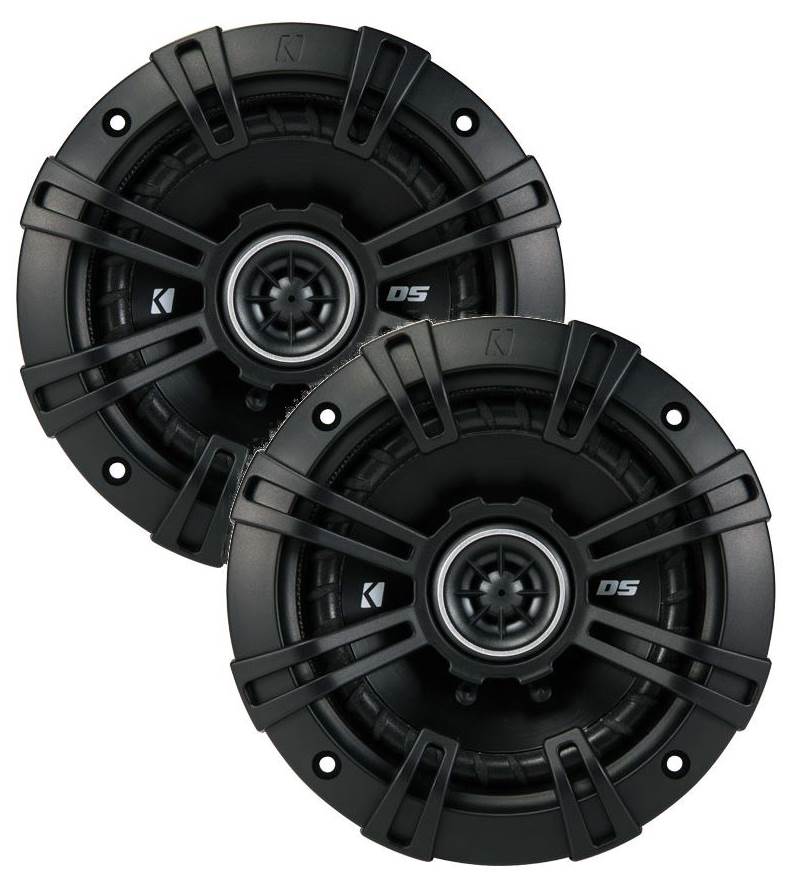 Polk Audio 150W Coaxial Speakers w/ Kicker 200W 4-Ohm Car Audio Coaxial Speakers