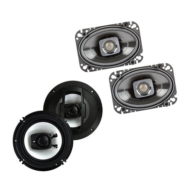 Polk Audio 150W Coaxial Speakers w/ Boss 300W Car Audio Coaxial 4 Ohm Speakers