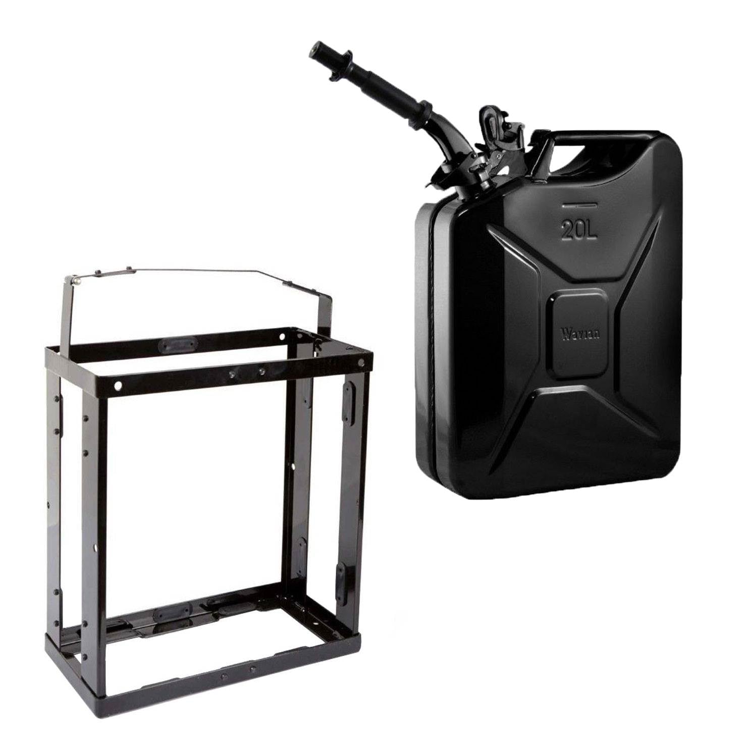 Wavian 5.3 Gallon Jerry Can w/ Spout & Wavian Jerry Can Mounting System