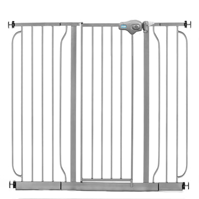 Regalo 49 Inch Easy Step Extra Wide Walk Thru Baby and Pet Safety Gate, Platinum (Refurbished)